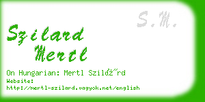 szilard mertl business card